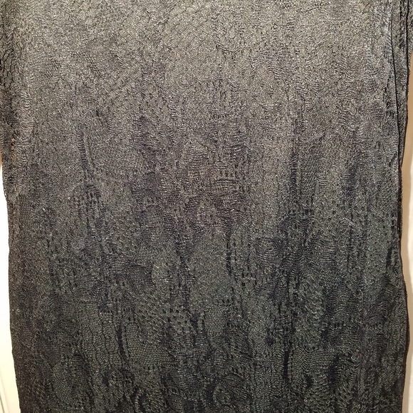 Black overlay dress with embellishment - Picture 6 of 8
